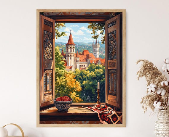 Iai Wooden Window Illustration Romanian Carved Folk Motifs Palace Of Culture View