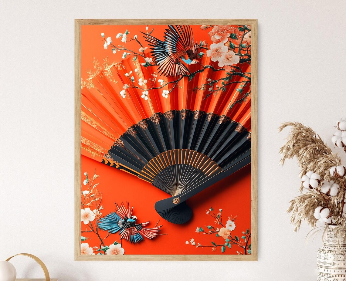 Japanese Fan Traditional Design Art Print