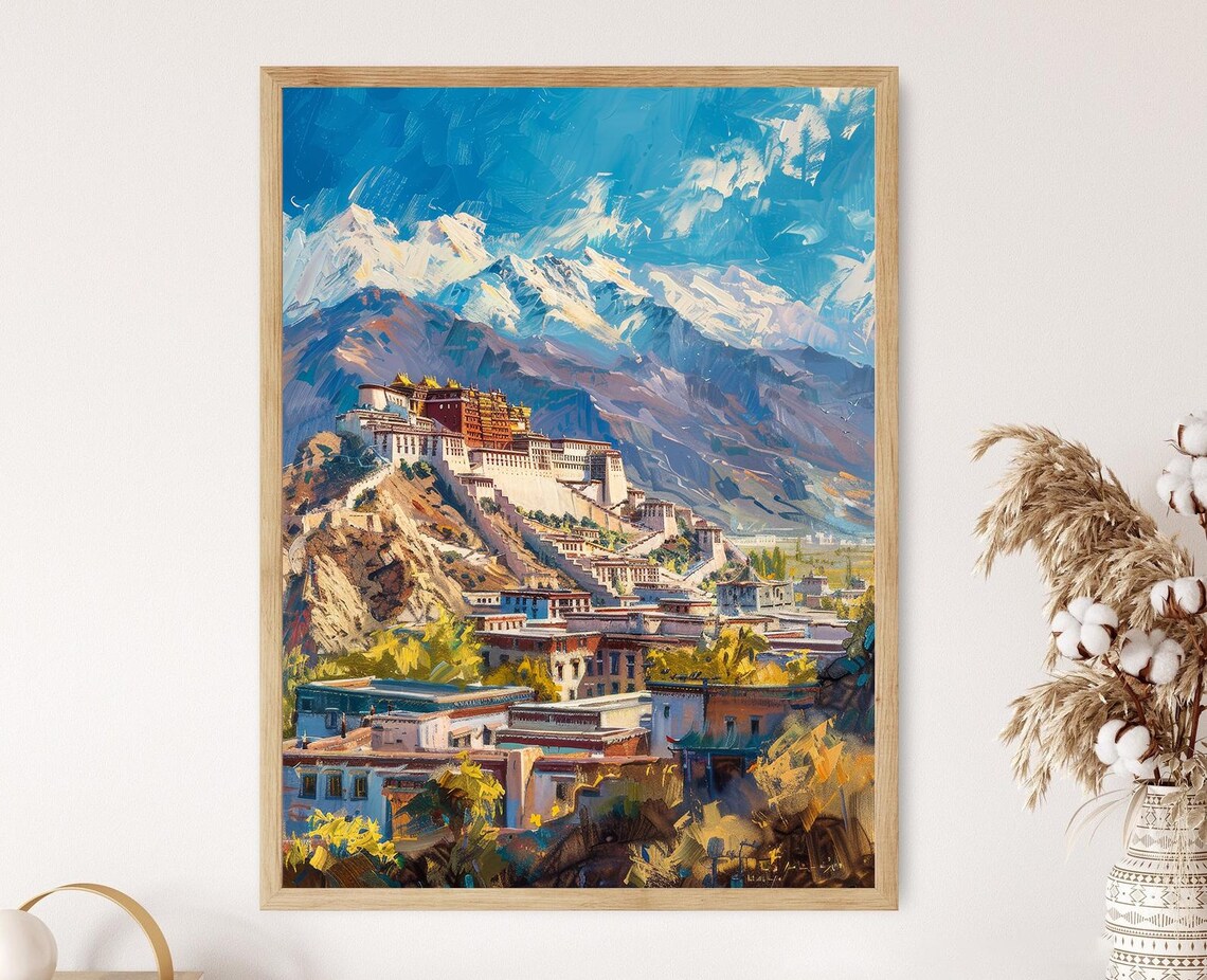 Potala Palace, Lhasa Tibet Ancient Architecture Art Print