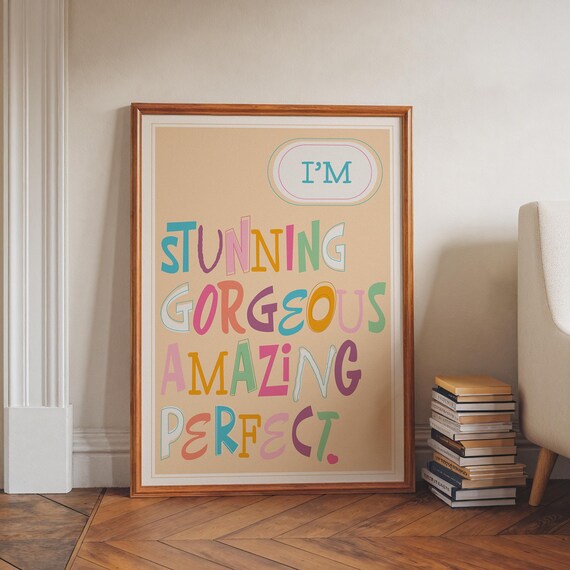 Affirmation Poster Bold Typography Motivational Print