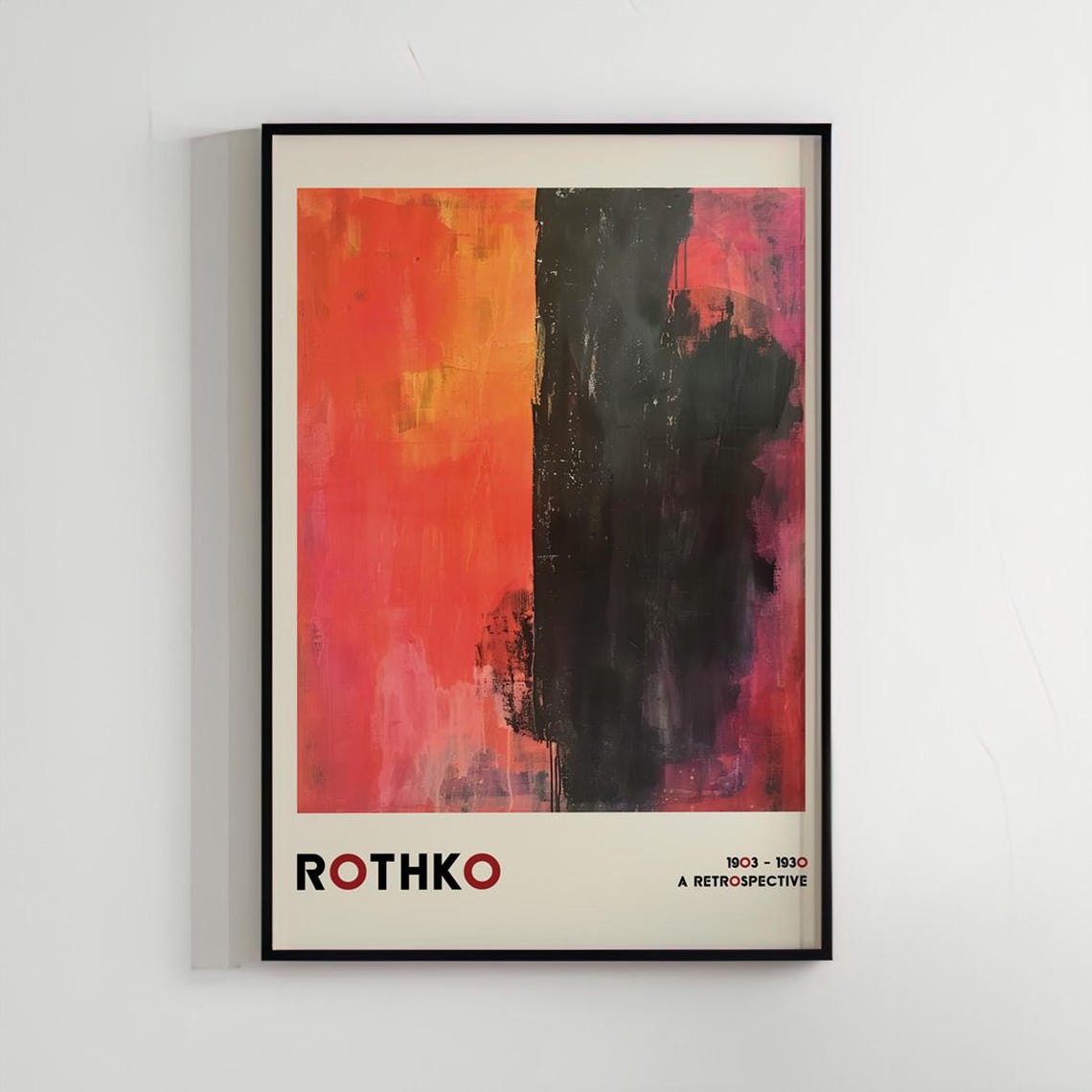 Mark Rothko Retrospective 1903 1930 Red Black Abstract Art Poster