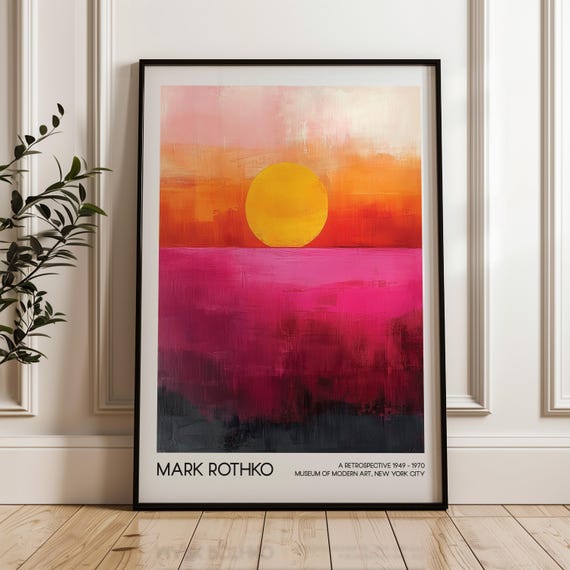 Mark Rothko Art Poster Living Room Decor Home Wall Abstract Modern Exhibition