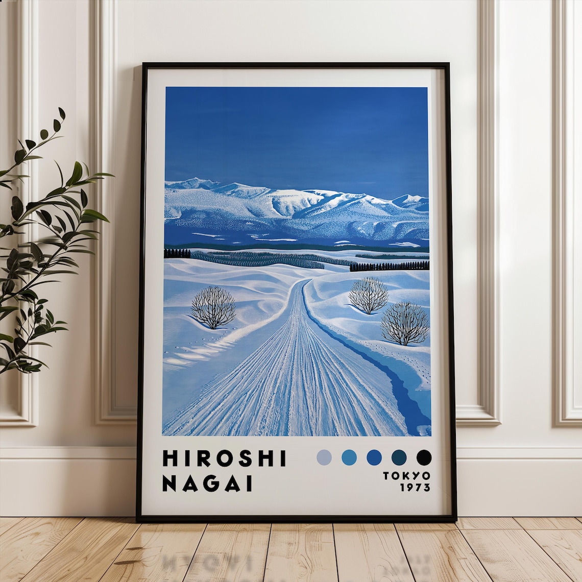 Hiroshi Nagai Snowy Mountain Road Winter Landscape Art Print