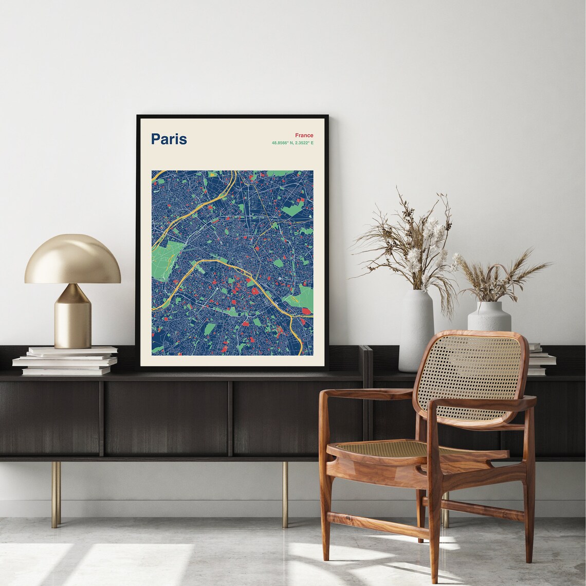 Paris City Map Poster, Colour Travel Map Print - Image 2