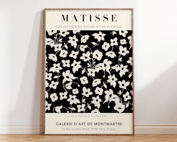Matisse Floral Botanical Art Print, Minimal Botanical