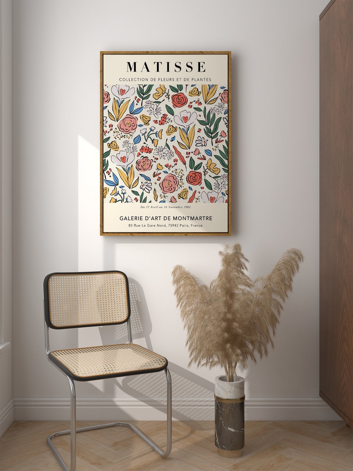 Matisse Wildflower Roses Exhibition Poster Illustrated Botanical 1962 - Image 2
