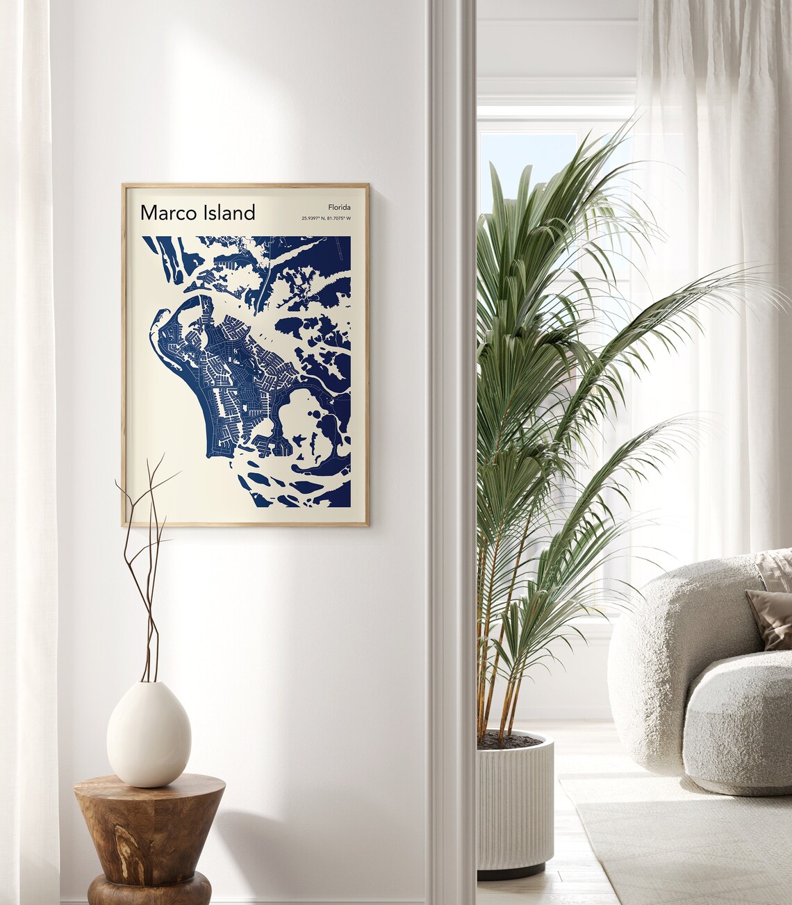 Marco Island Map Poster, Florida Wall Art Print - Image 2
