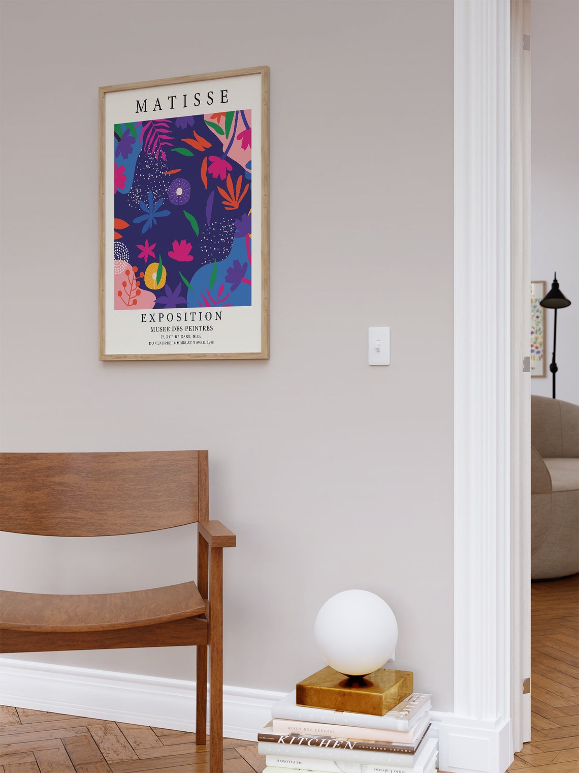 Matisse Exposition Poster Neon Tropical Cut Out 1970 Gallery Wall - Image 2