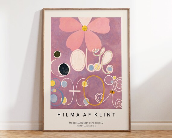 Abstract Hilma Af Klint Poster The 10 Largest No 5 Print Vintage Painting Scandinavian Art Hilma Af Klint Prints V037