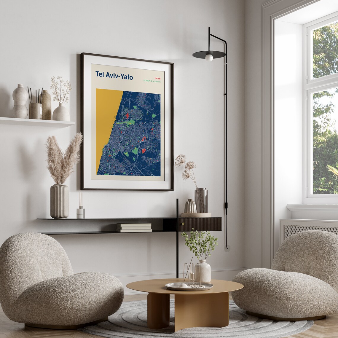 Tel Aviv Yafo Map Poster, Israel City Map - Image 2
