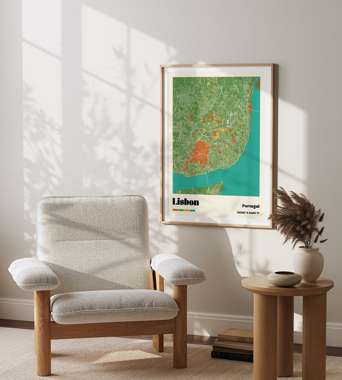 Lisbon Portugal Map Poster, Retro Travel Poster - Image 2