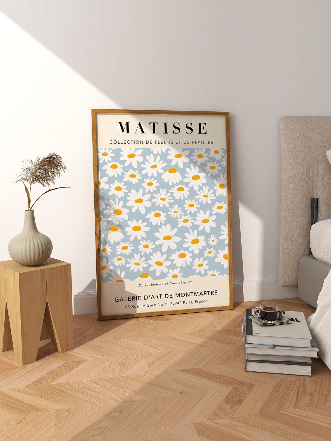 Matisse-Inspired Pastel Daisies Exhibition Poster - Image 2