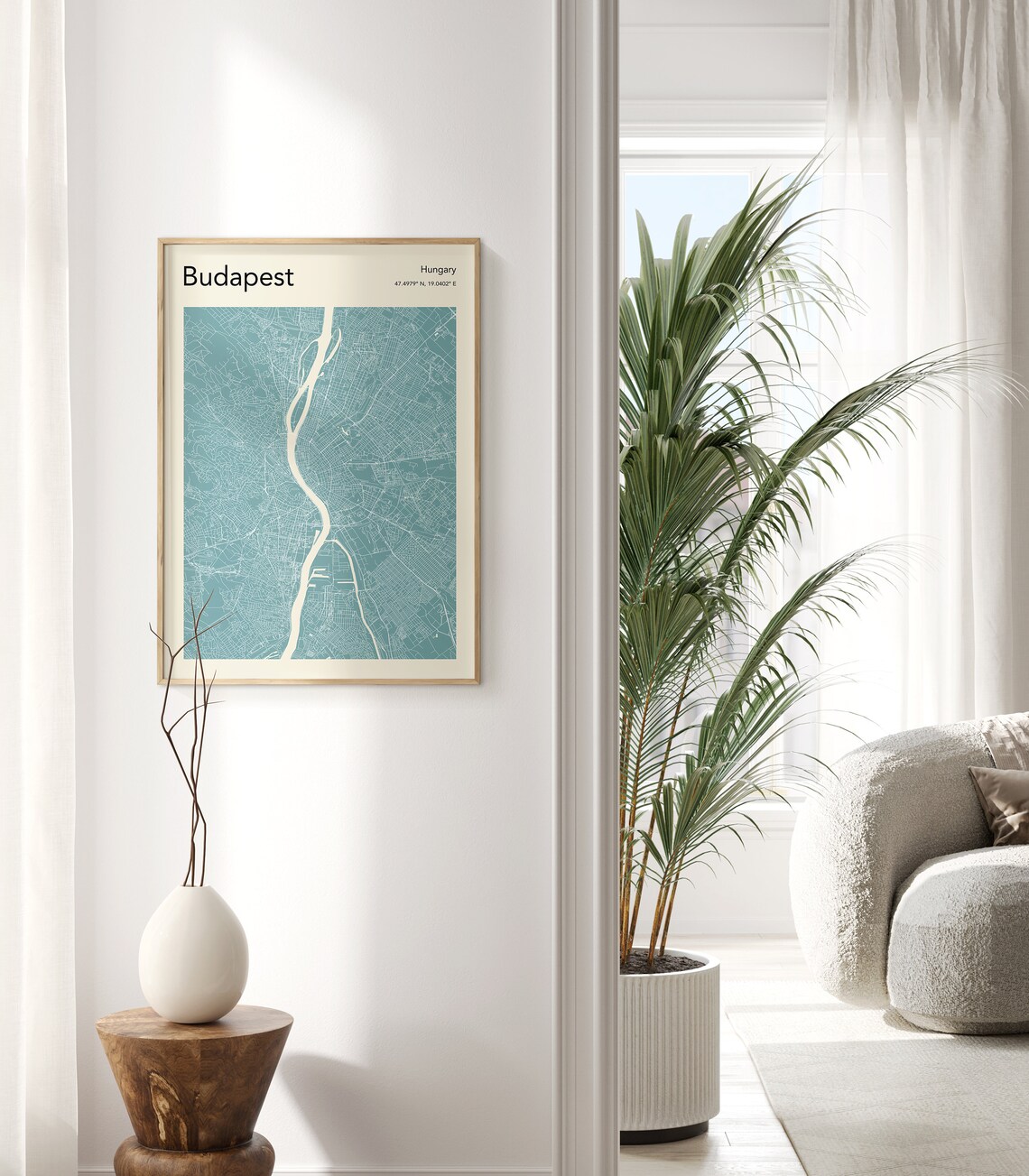 Budapest Map Poster, City Map Travel Poster - Image 2