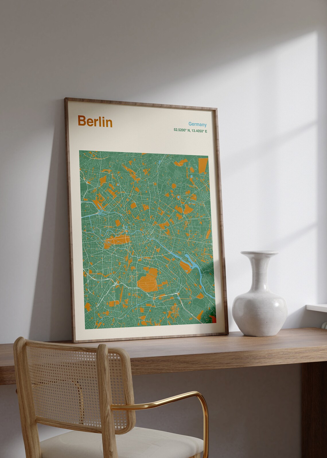 Berlin Travel Poster, Mid-Century Inspired Map - Image 2