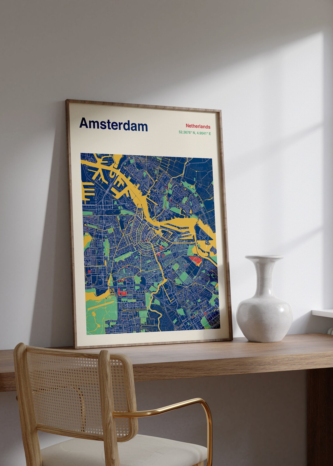 Amsterdam Map Print, Netherlands Travel Poster - Image 2