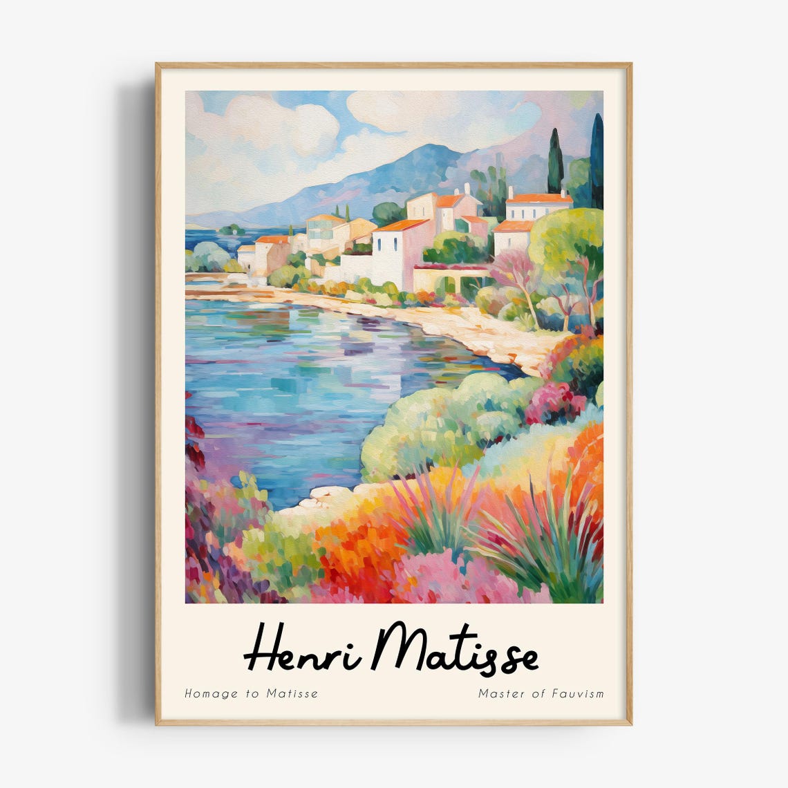 Henri Matisse Homage Coastal Bay Town Fauvism Exhibition Print