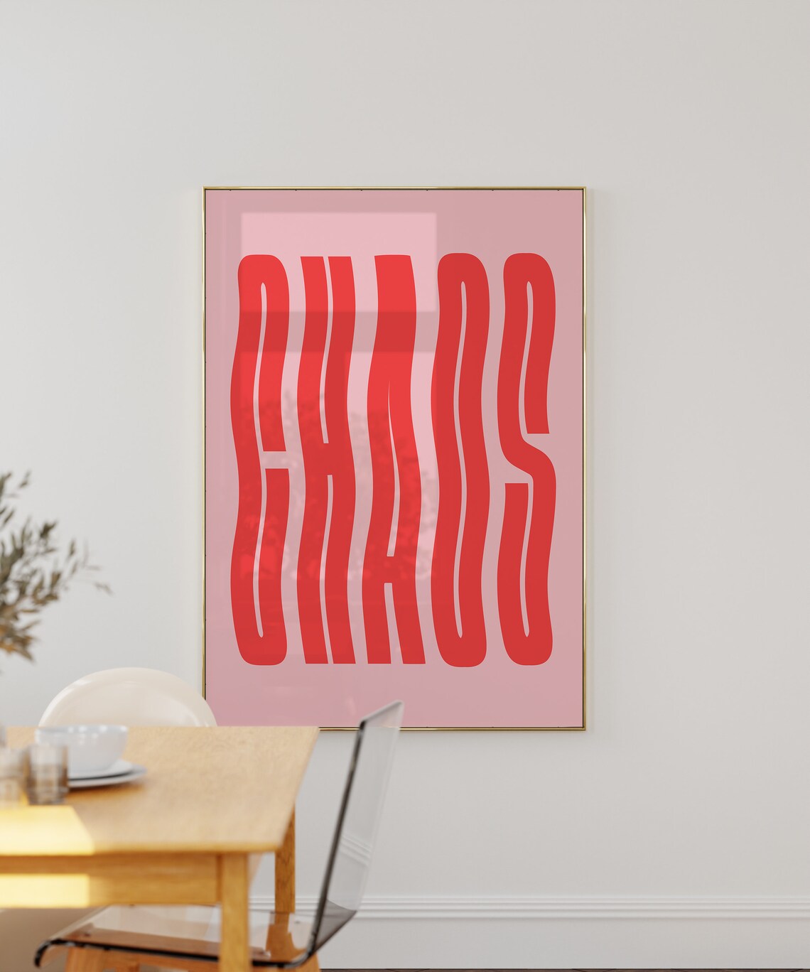 Chaos Typography Art Print, Modernist Quote Poster - Image 2