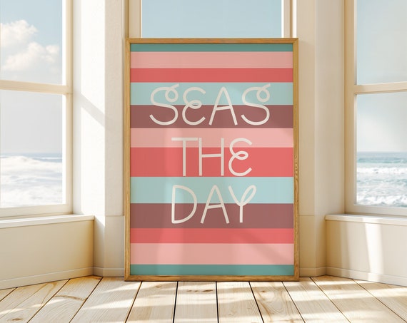 Seas The Day Rainbow Print