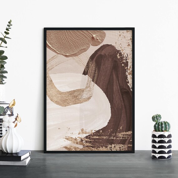 Neutral Abstract Print Wall Art 4x6 5x7 A4 A3 A2 A1
