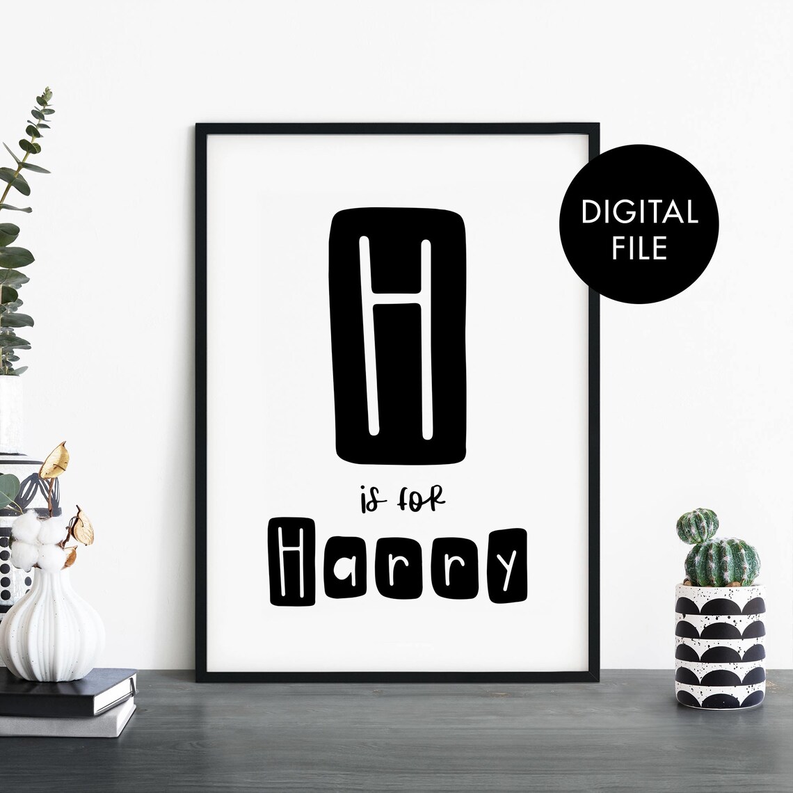 Personalised Child's Name Nursery Bedroom Art Print