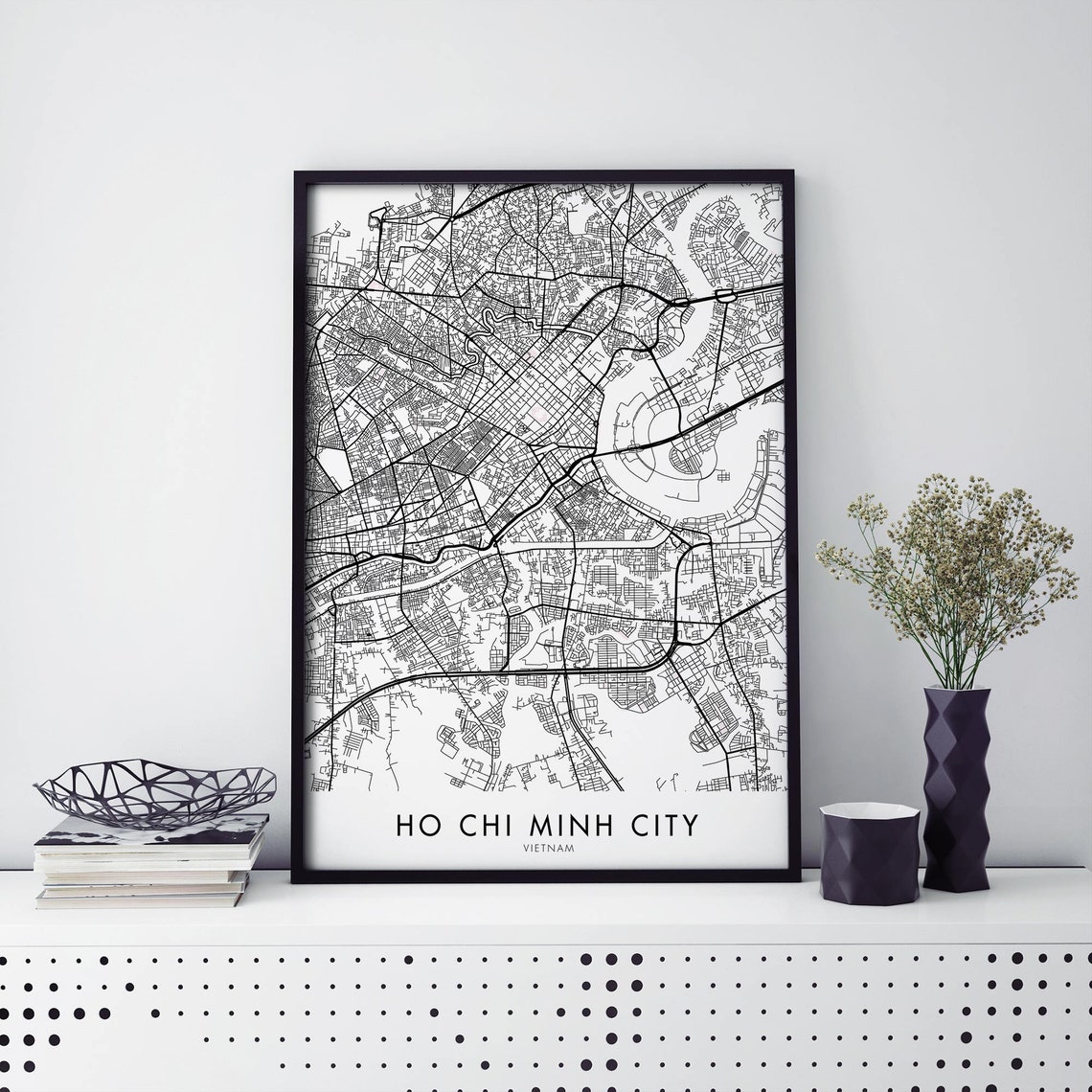 Ho Chi Minh City Vietnam Art Map Print