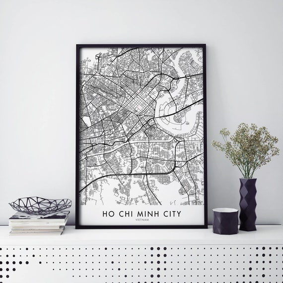 Ho Chi Minh City Vietnam Art Map Print