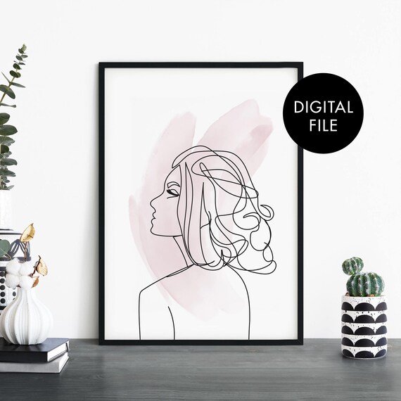 Female Fashion Line Drawing Print Wall Art At Home File