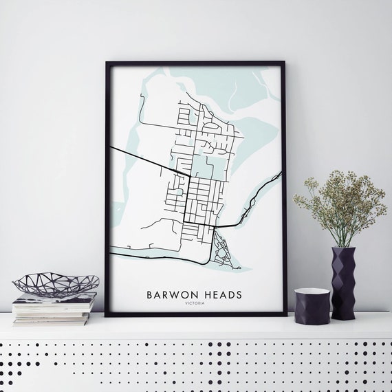 Barwon Heads Victoria Australia Travel Map Print
