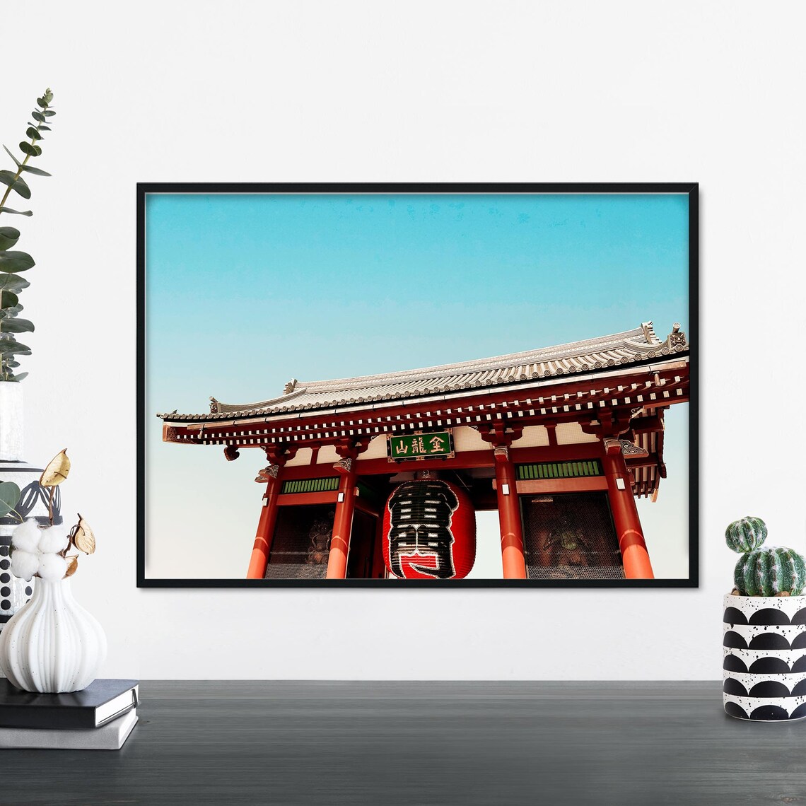 Kaminarimon Gate Sensoji Temple Tokyo Japan Daytime Travel Poster