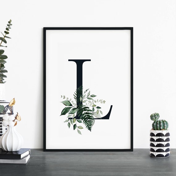 Letter L Alphabet Abstract Print Wall Art 4x6 5x7 A4 A3 A2 A1