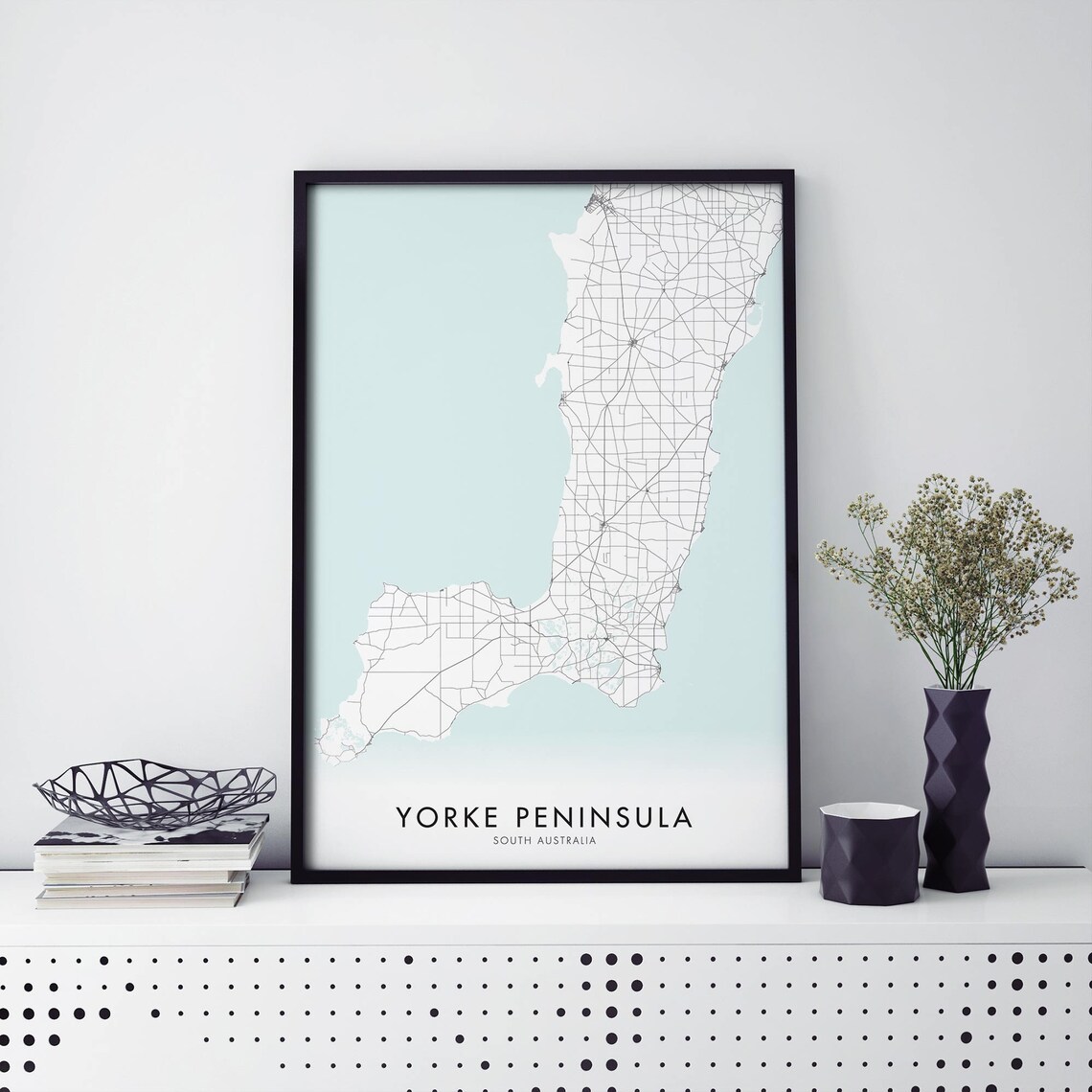 Yorke Peninsula South Australia Street Map Minimalist Art Print