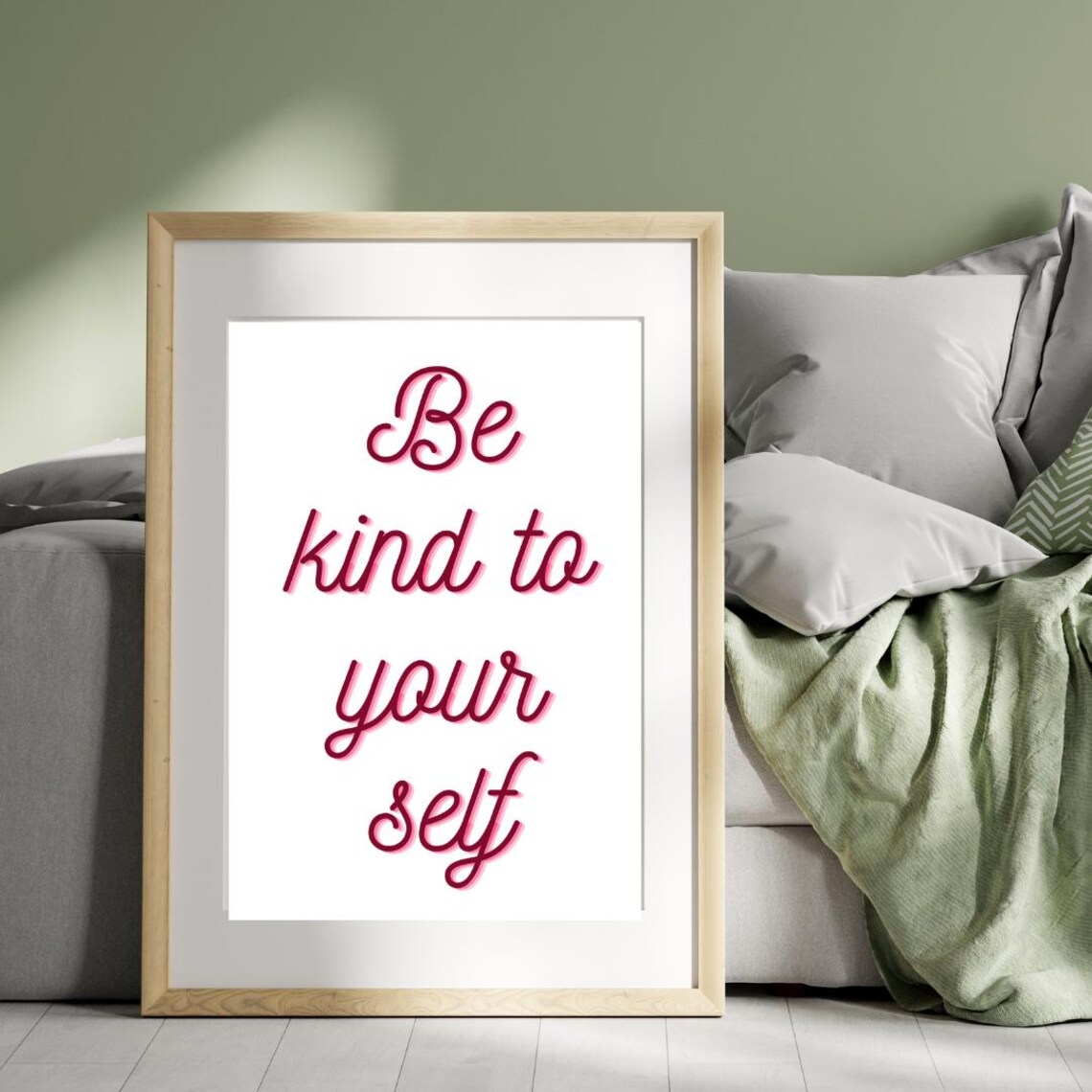 Be Kind To Yourself Inspirational Quote Poster - Image 3
