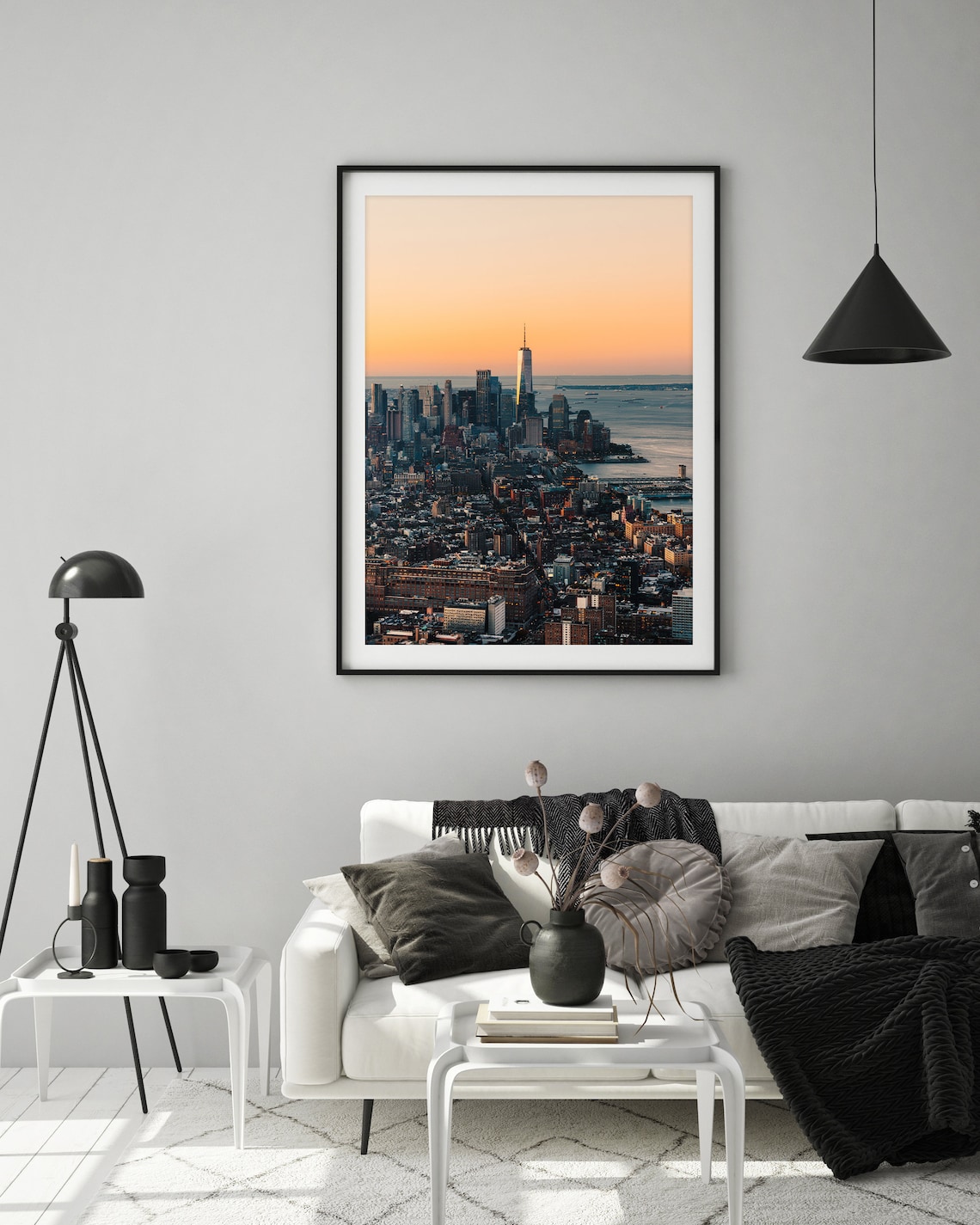 New York City Downtown Manhattan Sunrise Skyline One World Trade Center Poster - Image 3
