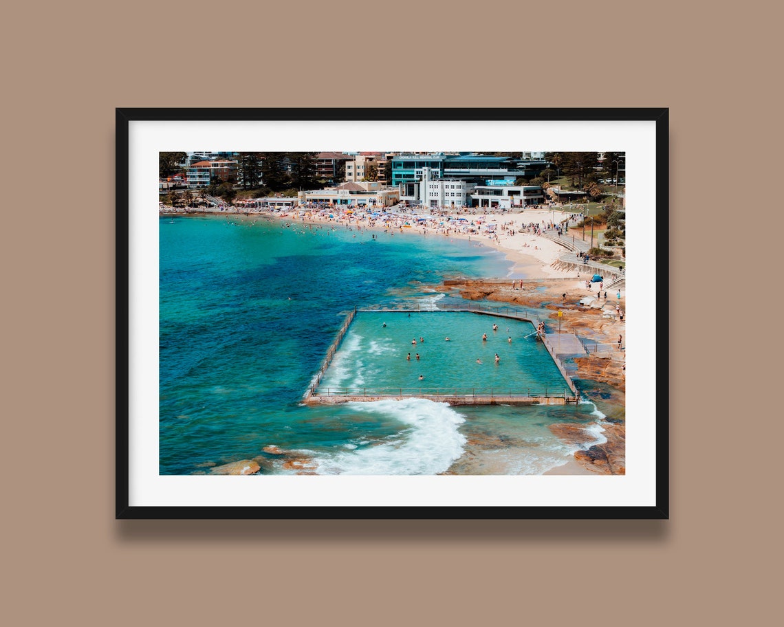 Cronulla Beach Rock Pool Aerial Ocean Pool Sydney Summer Poster