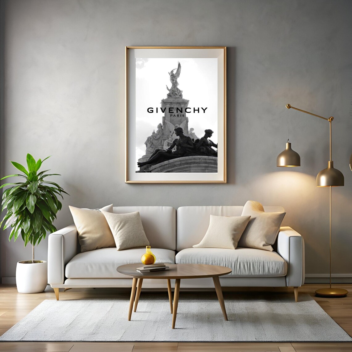 Givenchy Paris Black And White Angel Monument Luxury Fashion Poster - Image 2