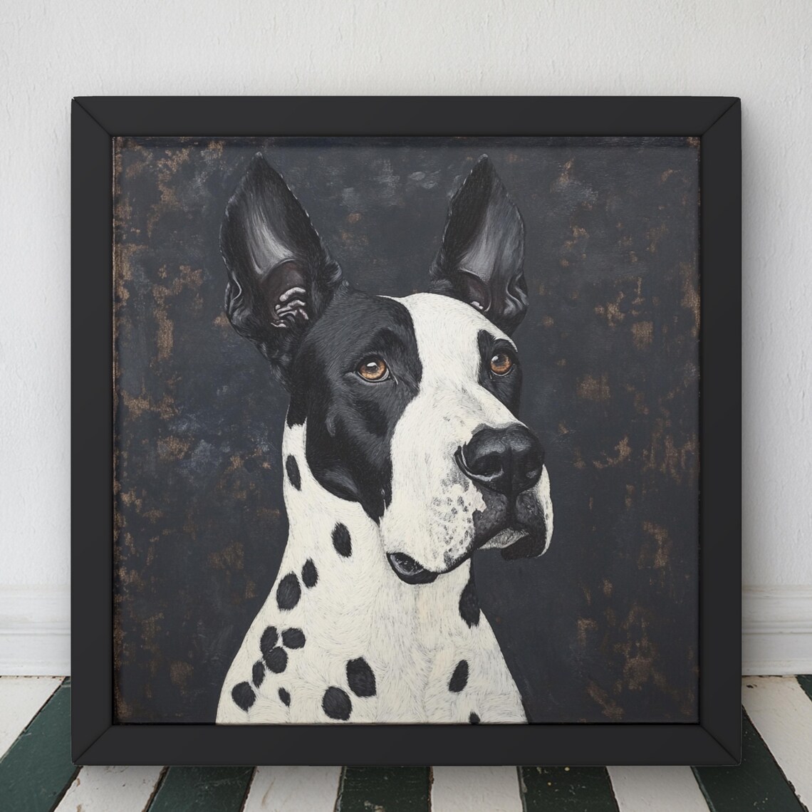Great Dane Portrait, Modern Dog Lover Decor