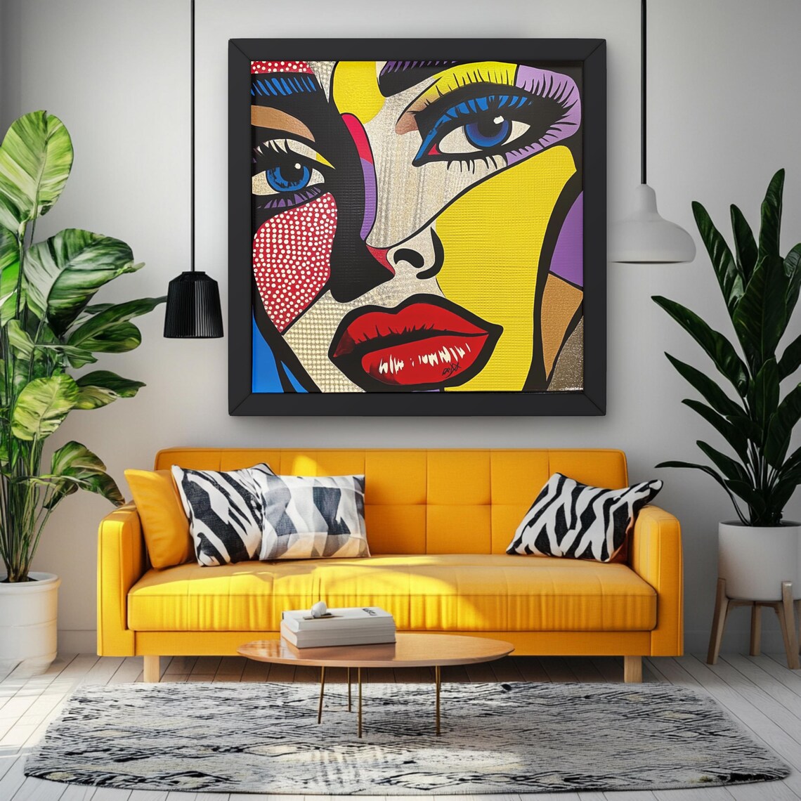 Lichtenstein Inspired Pop Art Poster, Modern Art