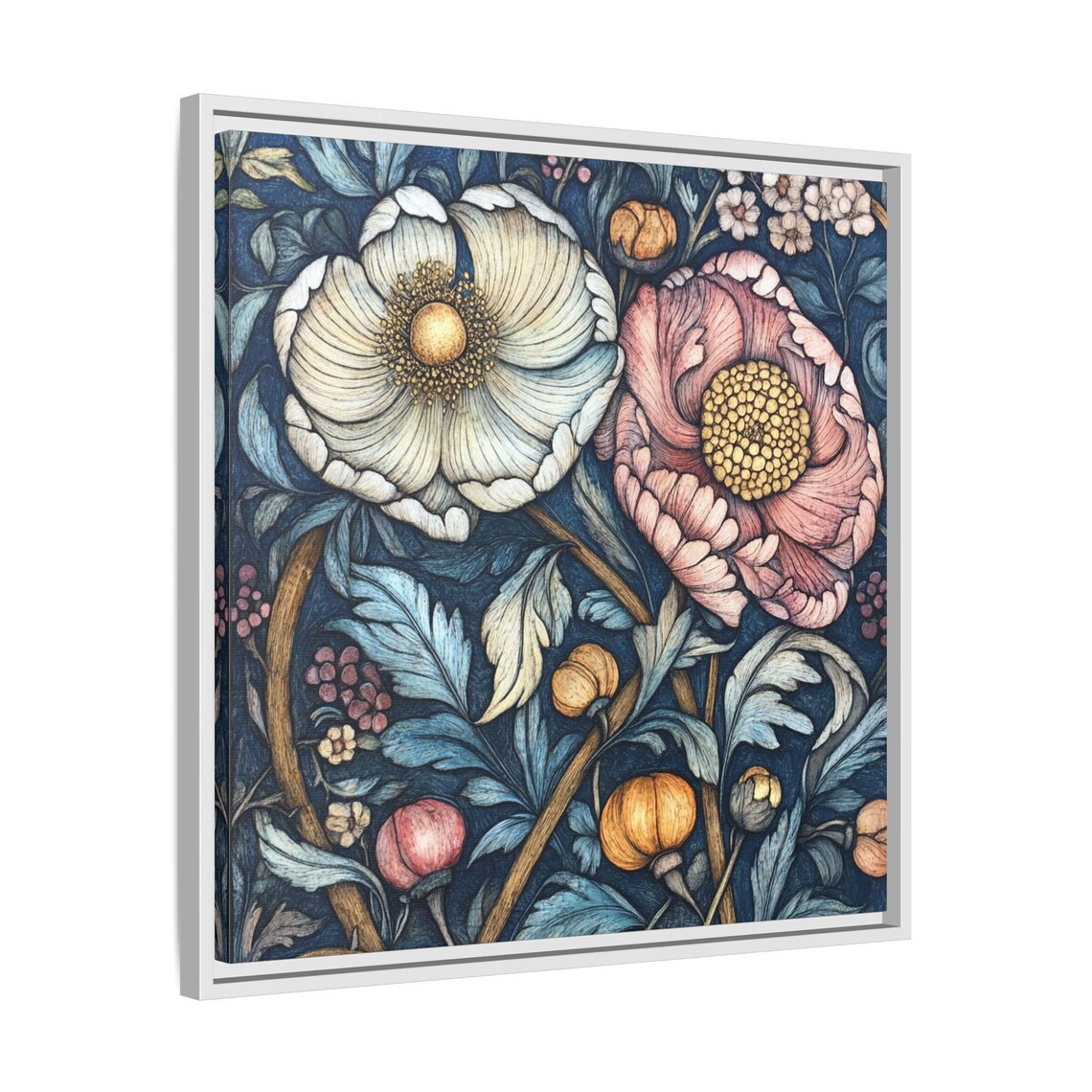 William Morris Inspired Floral Art Print, Vintage - Image 4