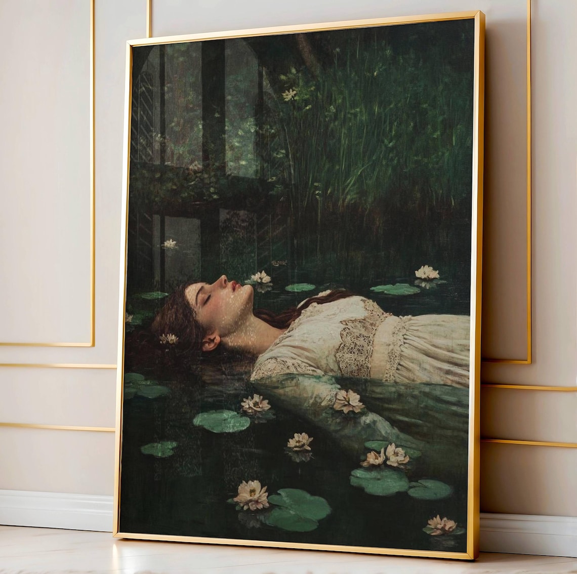 Ophelia by Friedrich Heyser Antique Art Print