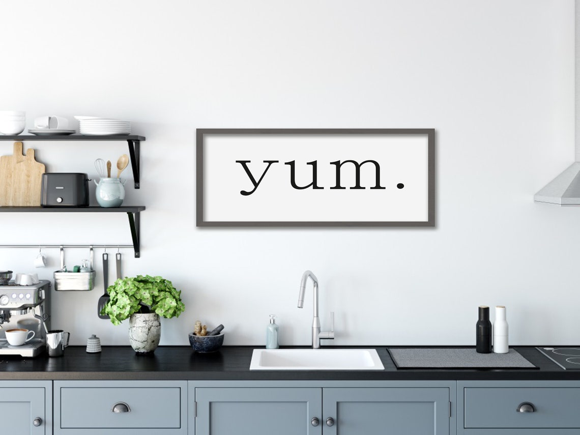 Yum Kitchen Sign Farmhouse Style Dining Room Decor Kitchen Humor Breakfast Wall Art Dining Room Decor Kitchen Wall Art - Image 5