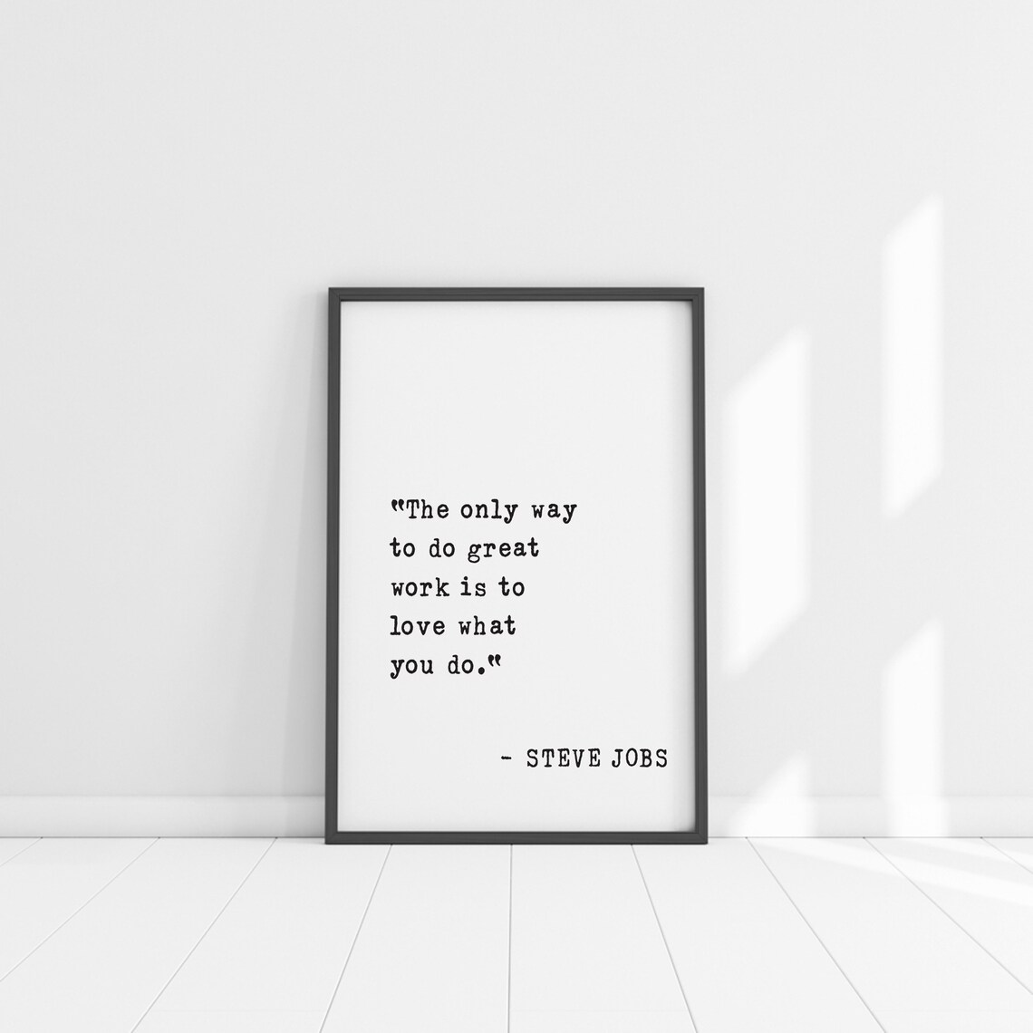 Steve Jobs The Only Way To Do Great Work Quote Typewriter Poster - Image 5