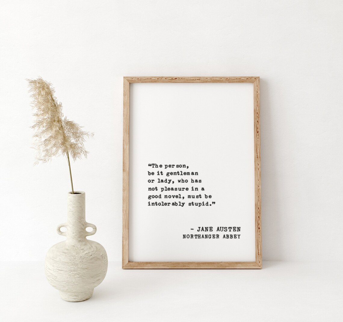 Jane Austen Northanger Abbey Good Novel Book Lover Quote Poster - Image 2