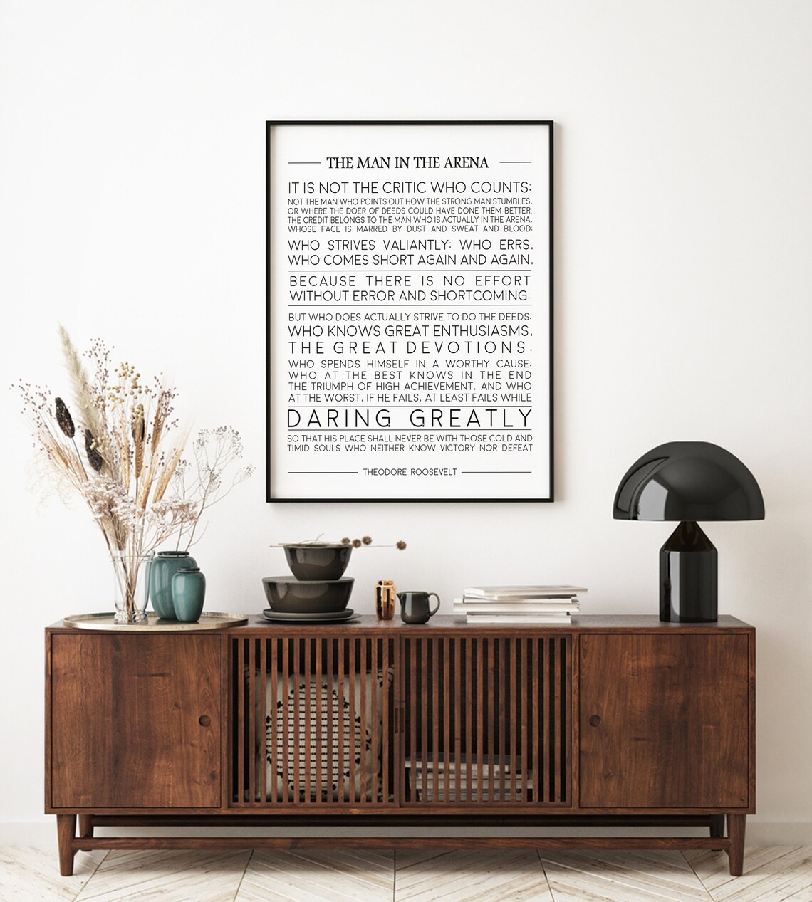The Man In The Arena Quote Print, Theodore Roosevelt - Image 3