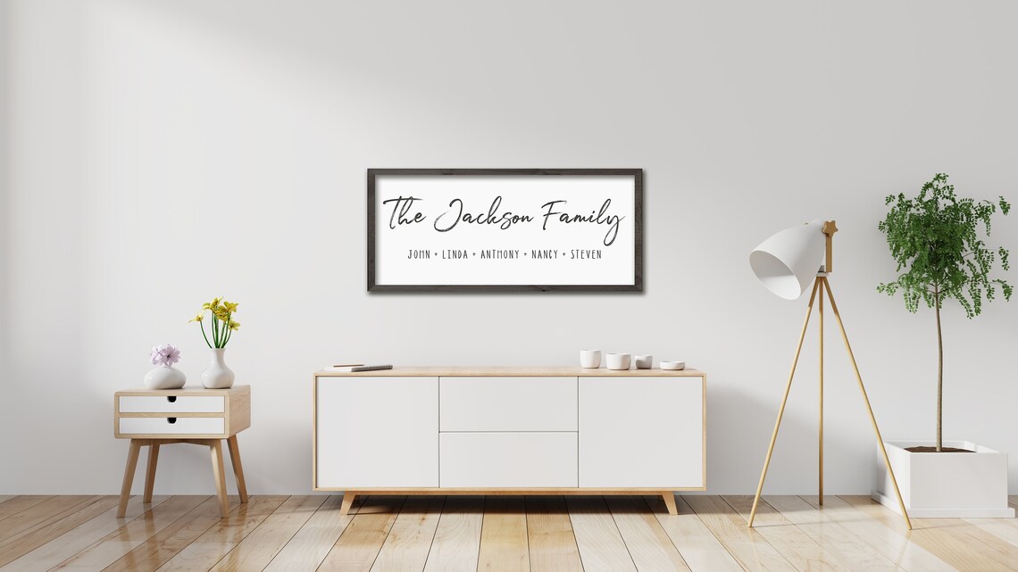 Personalized Family Name Sign Custom Script Wall Decor for Home Poster - Image 4
