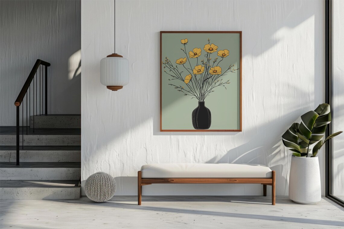 Minimalist Floral Boho, Botanical Line Art - Image 2