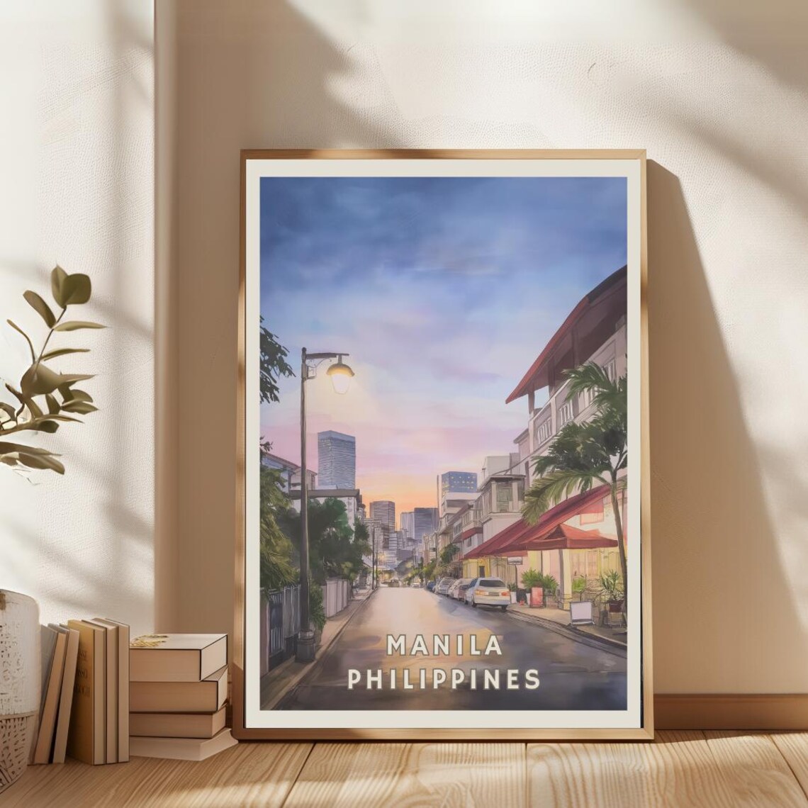 Manila Philippines Travel Poster, Urban Landscape - Image 2