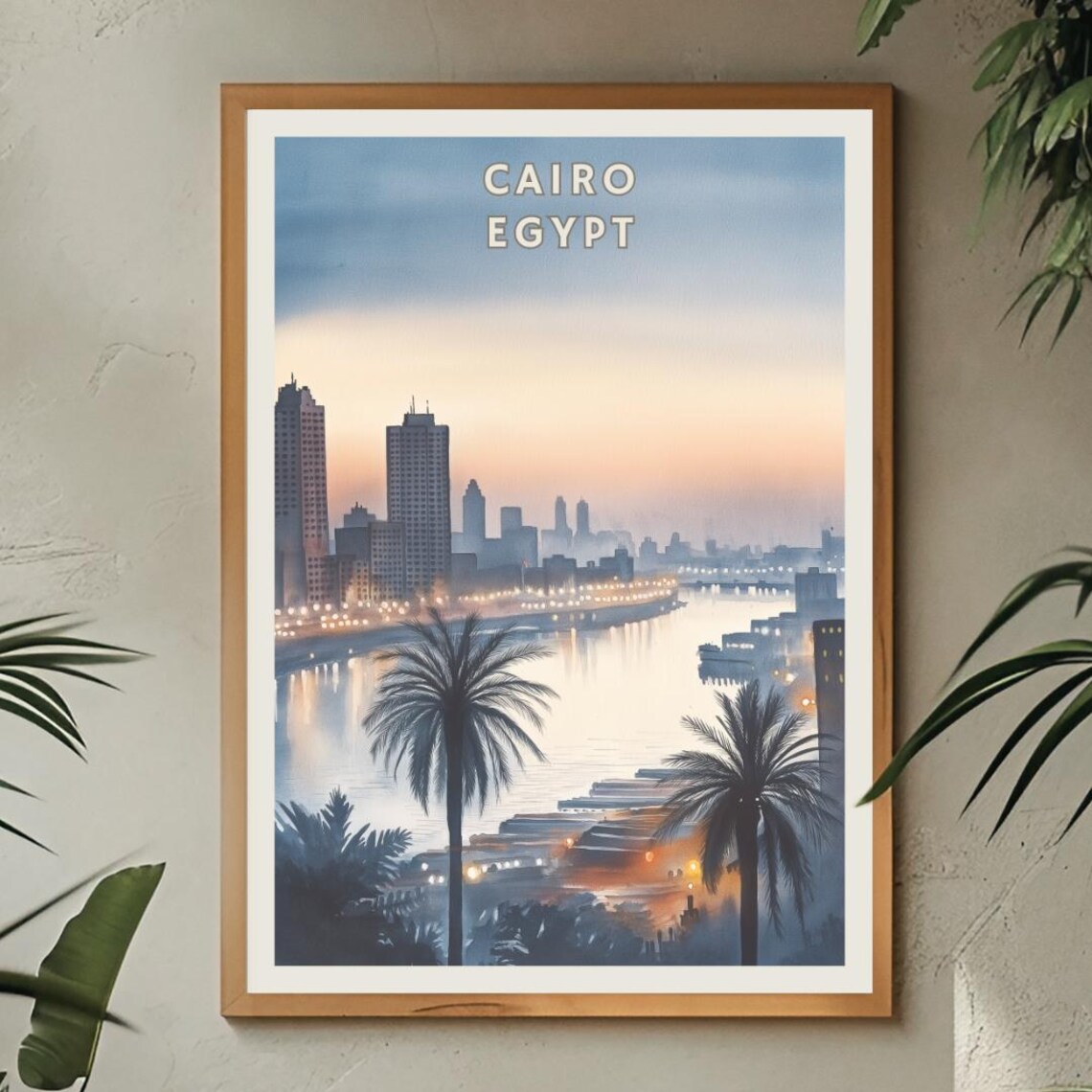 Cairo Egypt Poster, Nile River Skyline Sunset - Image 2