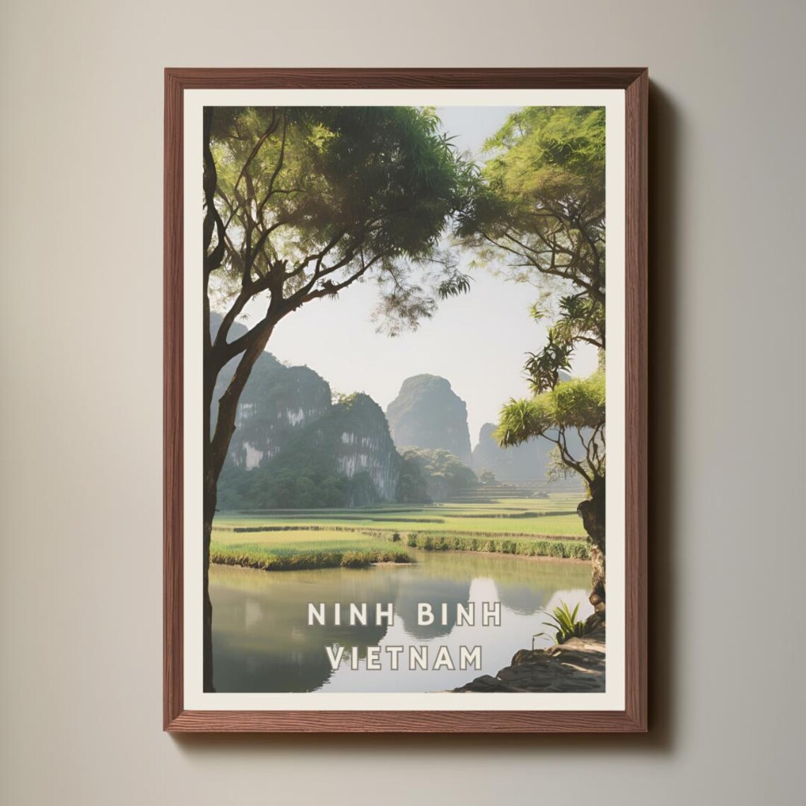 Ninh Binh Vietnam Travel Poster, Scenic Landscape - Image 3
