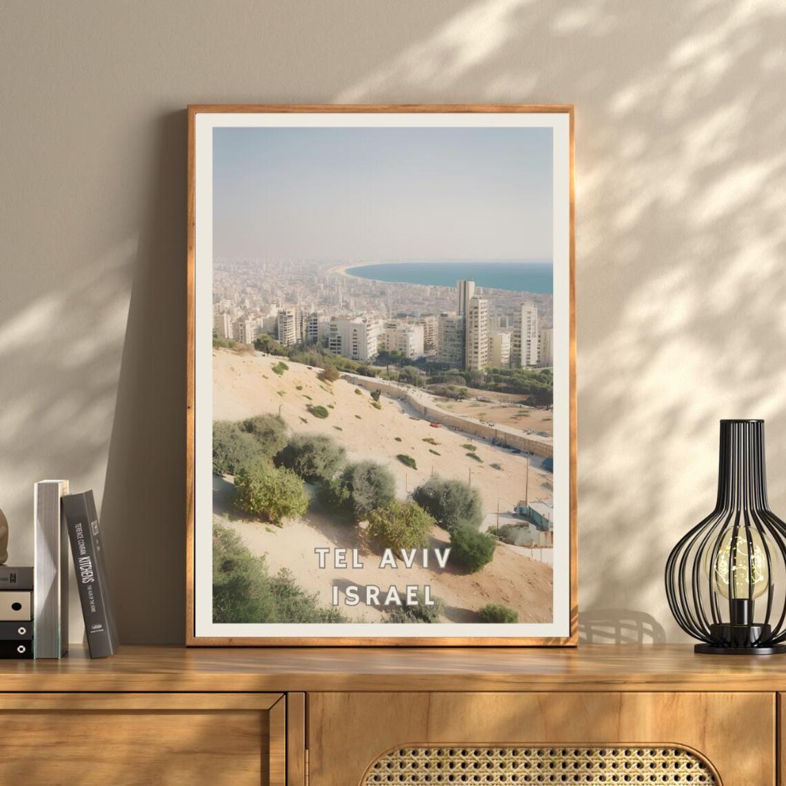 Tel Aviv Israel Travel Poster, Mediterranean Cityscape - Image 3