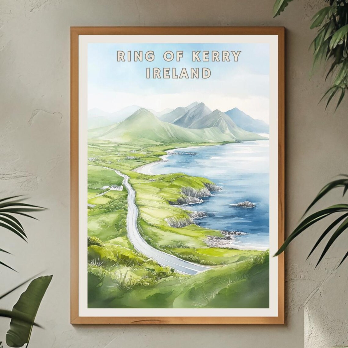 Ring Of Kerry Ireland Travel Poster, Coastal Landscape - Image 2